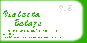 violetta balazs business card